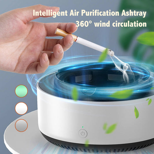 Smart  Ashtray Air Purifier ,Remove Secondhand Smoke and Tobacco Odor Instantly ,Batteries NotIncluded, Ring aromatherapy tablets